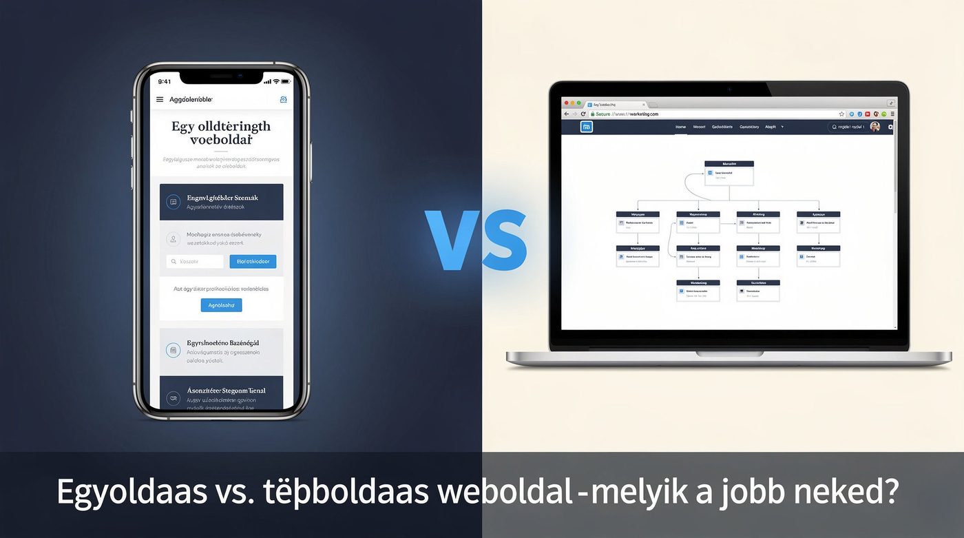 Egyoldalas vs. többoldalas weboldal összehasonlítás