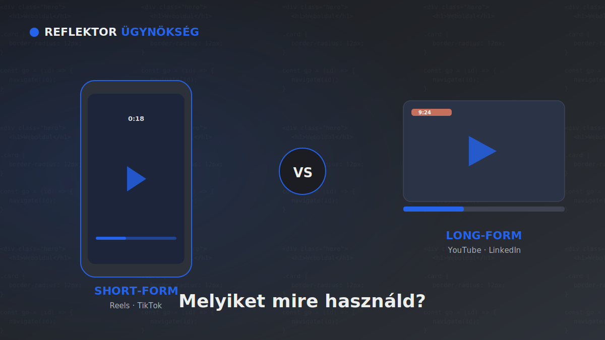 Short-form és long-form videó összehasonlítása